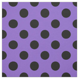 Black polka dots på lavender tyg