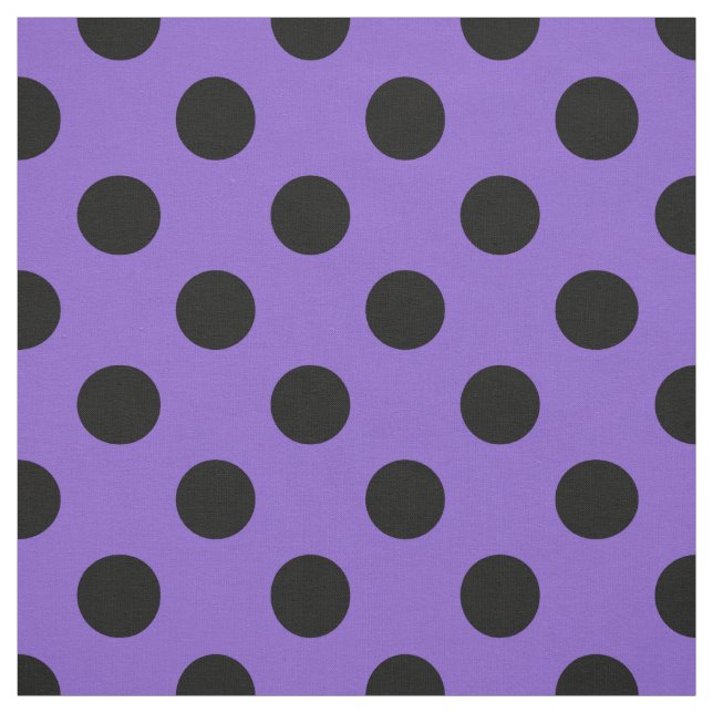 Black polka dots på lavender tyg (Provkarta)