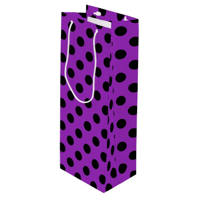 Black polka dots på lila (Framsidan Vinklad)