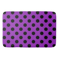 Black polka dots på lila