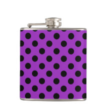 Black polka dots på lila