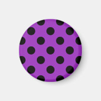Black polka dots på lila