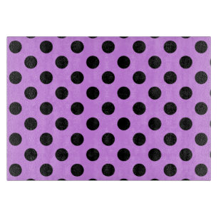 Black polka dots på lilac