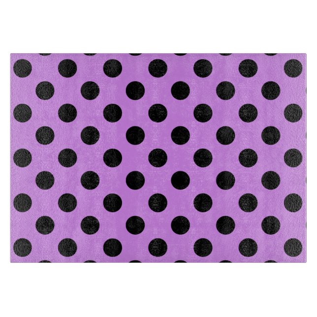 Black polka dots på lilac (Framsidan)