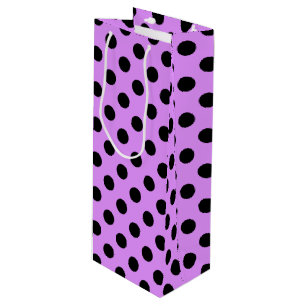 Black polka dots på lilac