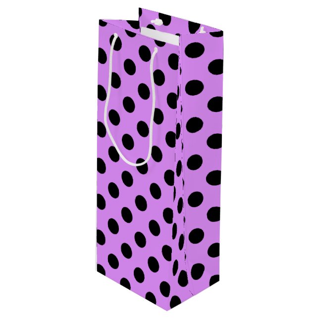 Black polka dots på lilac (Framsidan Vinklad)