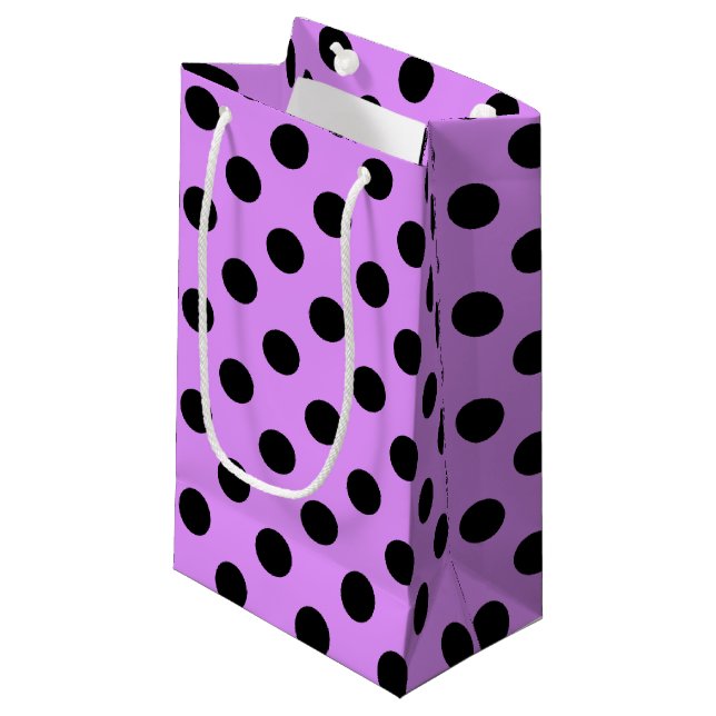 Black polka dots på lilac (Framsidan Vinklad)