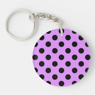 Black polka dots på lilac