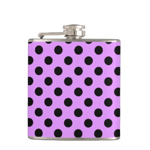Black polka dots på lilac fickplunta
