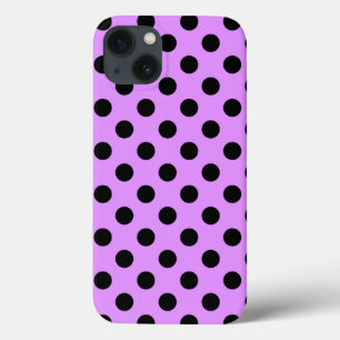 Black polka dots på lilac Fodral-Mate iphone case