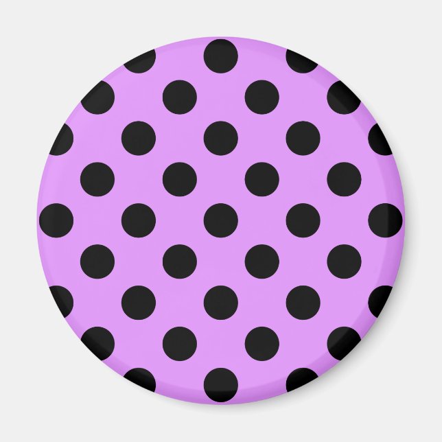 Black polka dots på lilac magnet (Framsidan)