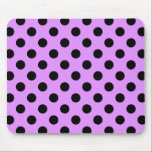 Black polka dots på lilac musmatta<br><div class="desc">Black polka dots på lilac</div>
