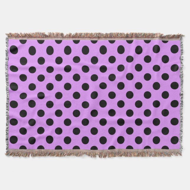 Black polka dots på lilac mysfilt (Framsidan)
