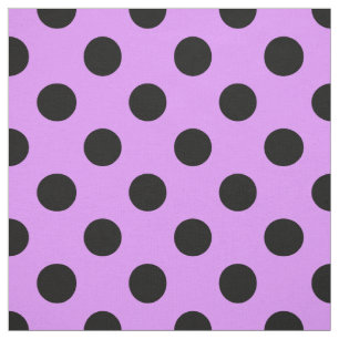 Black polka dots på lilac tyg