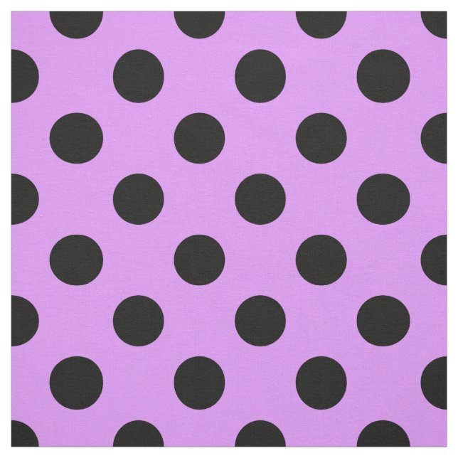 Black polka dots på lilac tyg (Provkarta)