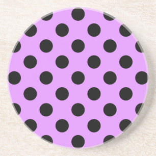 Black polka dots på lilac underlägg sandsten