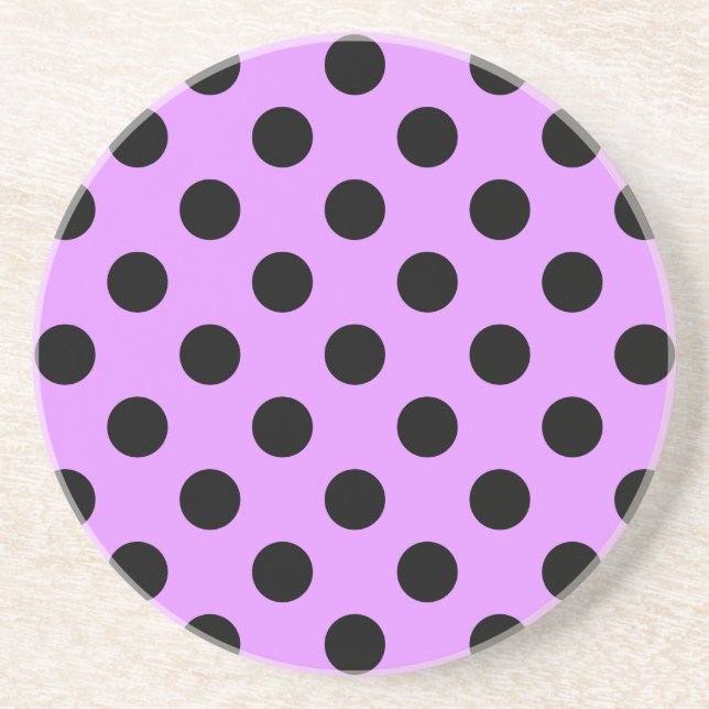 Black polka dots på lilac underlägg sandsten (Framsidan)