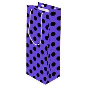 Black polka dots på periwinkle