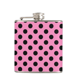 Black polka dots på rosa fickplunta