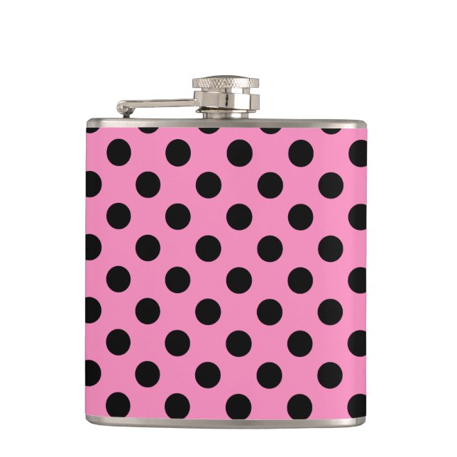 Black polka dots på rosa fickplunta (Framsidan)