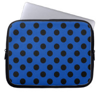 Black polka dots på royal blue