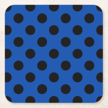 Black polka dots på royal blue