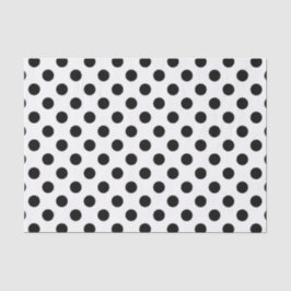 Black polka dots på vit