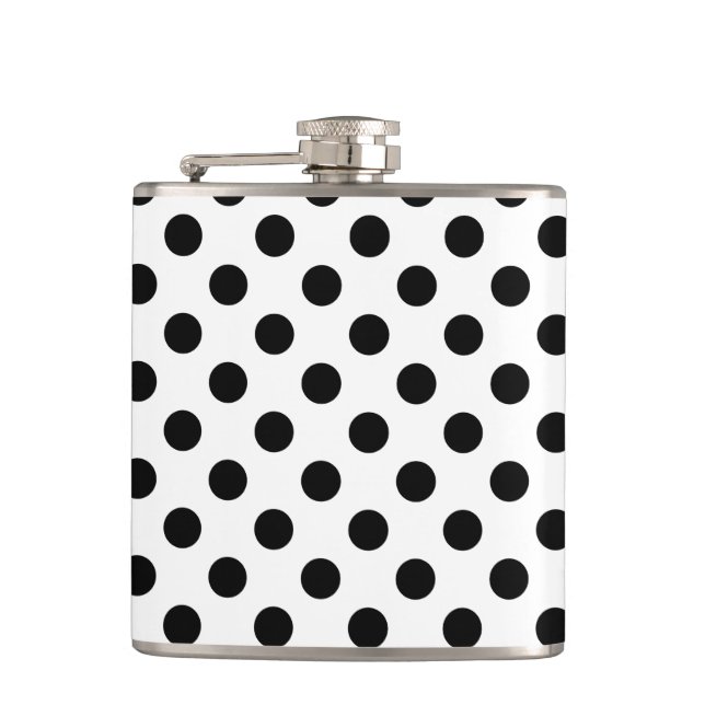 Black polka dots på vit fickplunta (Framsidan)