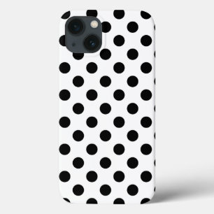 Black polka dots på vit Fodral-Mate iphone case