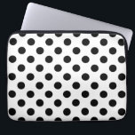 Black polka dots på vit laptop sleeve<br><div class="desc">Black polka dots på vit</div>