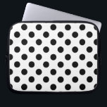 Black polka dots på vit laptop sleeve<br><div class="desc">Black polka dots på vit</div>