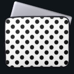 Black polka dots på vit laptop sleeve<br><div class="desc">Black polka dots på vit</div>
