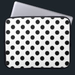 Black polka dots på vit laptop sleeve<br><div class="desc">Black polka dots på vit</div>