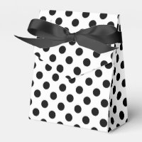 Black polka dots på vit