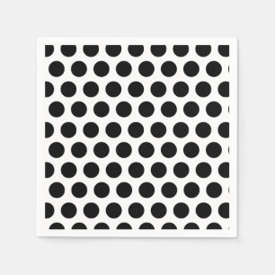 Black Polka dots Pappersservett