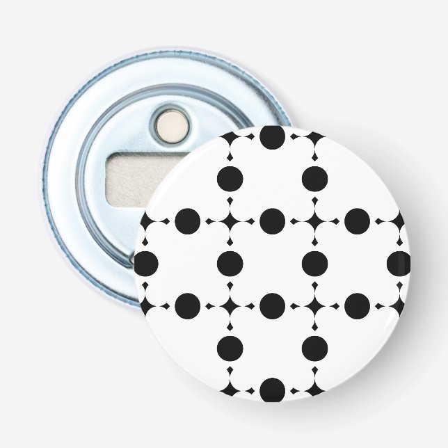 Black Polka dots, Polka Dot Mönster, Dit, Dit, Doc Flasköppnare (Framsidan)