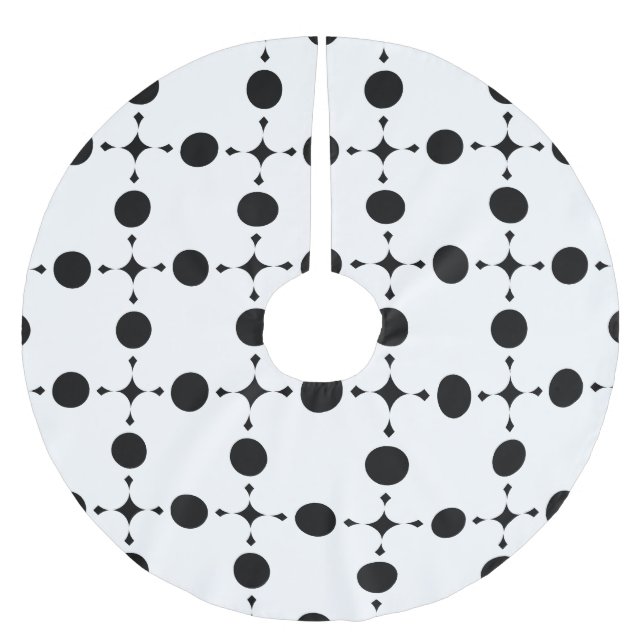 Black Polka dots, Polka Dot Mönster, Dit, Dit, Doc Julgransmatta Borstad Polyester (Framsidan)