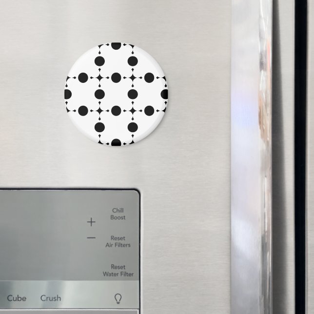 Black Polka dots, Polka Dot Mönster, Dit, Dit, Doc Magnet (In Situ (Fridge))