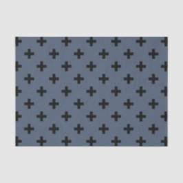 Black polka kor på blue-grått