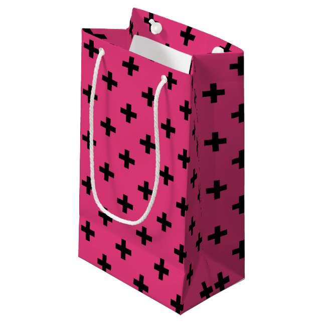 Black polka kor på fuchsia (Framsidan Vinklad)
