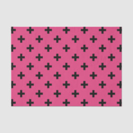 Black polka kor på fuchsia