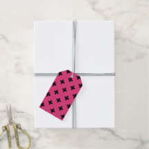 Black polka kor på fuchsia