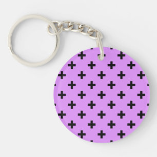 Black polka kor på lilac