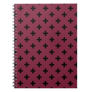 Black polka kor på mullbär anteckningsbok
