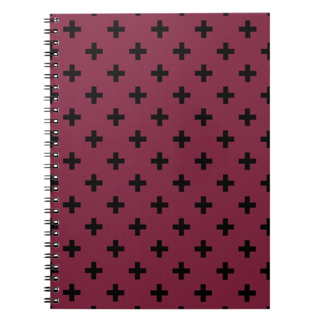 Black polka kor på mullbär anteckningsbok (Framsidan)