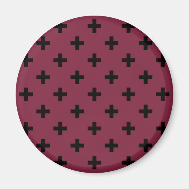 Black polka kor på mullbär magnet (Framsidan)