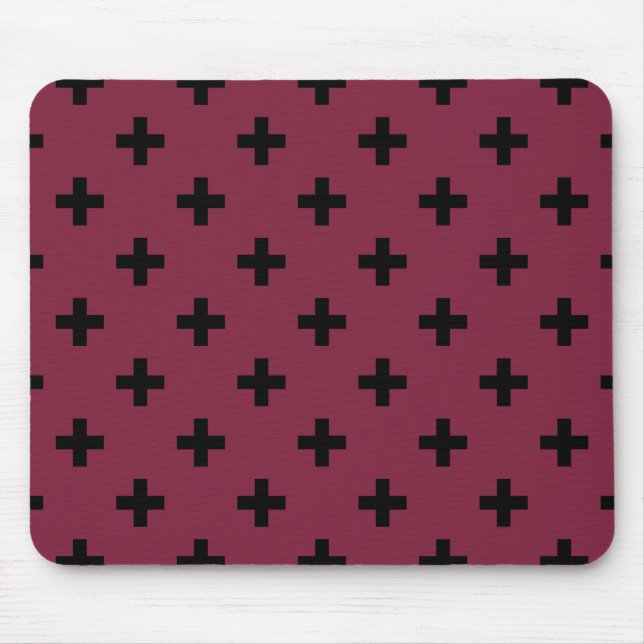 Black polka kor på mullbär musmatta (Framsidan)