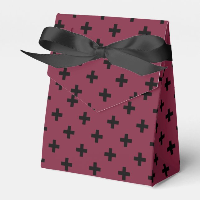 Black polka kor på mullbär presentaskar (Framsidan Sidan)