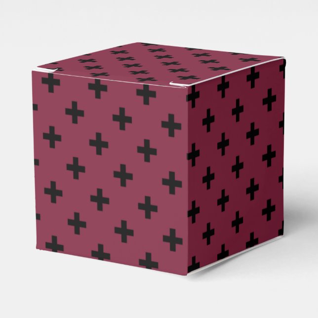 Black polka kor på mullbär presentaskar (Framsidan Sidan)