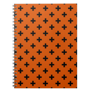 Black Polka kor på orange Anteckningsbok